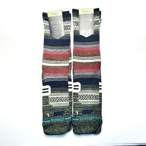 Stance Men's Casual Socks - Red, Green, Blue Stripes